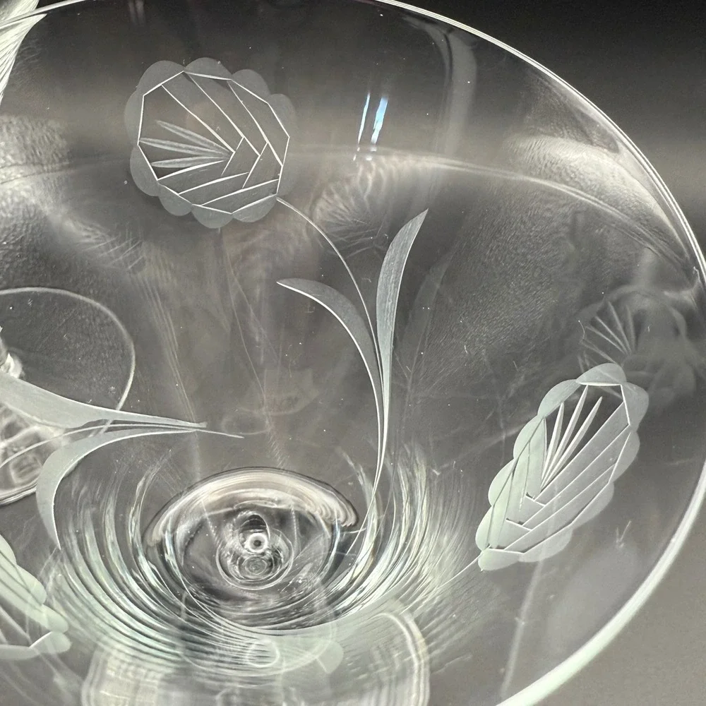 N/A etched floral